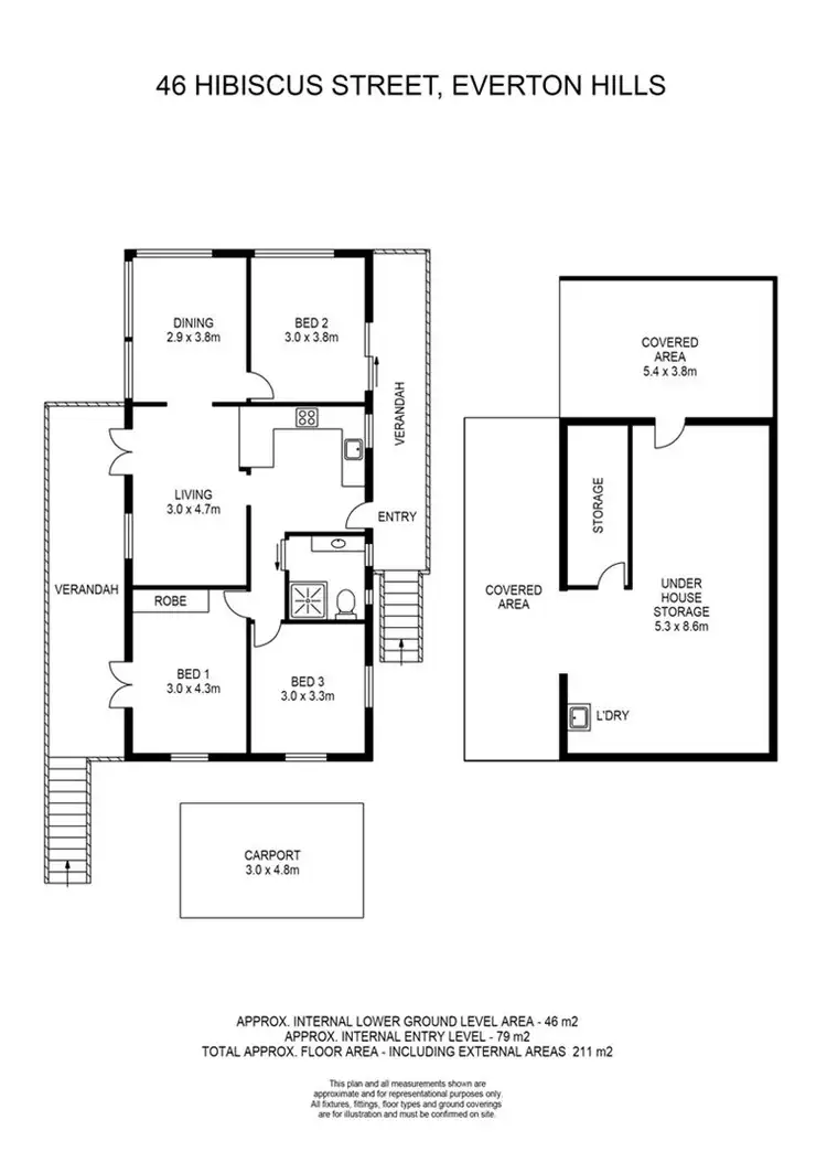 Floorplan of Homely house listing, 46 Hibiscus Street, Everton Hills QLD 4053