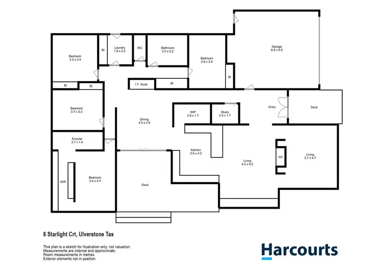 Floorplan of Homely house listing, 8 Starlight Court, Ulverstone TAS 7315