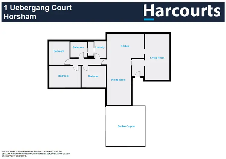 Floorplan of Homely house listing, 1 Uebergang Court, Horsham VIC 3400