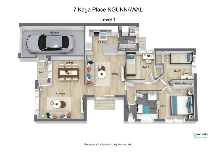 Floorplan of Homely house listing, 7 Kaga Place, Ngunnawal ACT 2913
