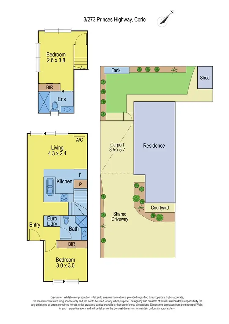 Floorplan of Homely unit listing, 3/273 Princes Highway, Corio VIC 3214