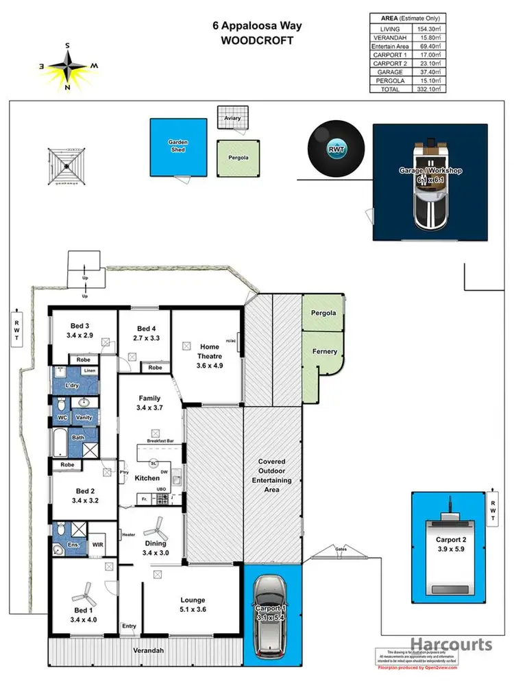 Floorplan of Homely house listing, 6 Appaloosa Way, Woodcroft SA 5162