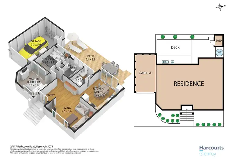 Floorplan of Homely unit listing, 2/117 Rathcown Road, Reservoir VIC 3073