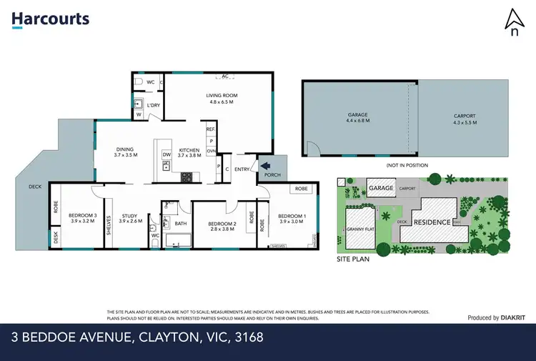 Floorplan of Homely house listing, 3 Beddoe Avenue, Clayton VIC 3168