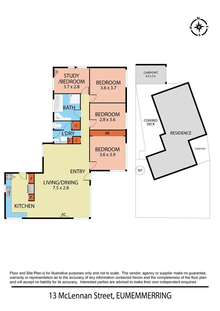 Floorplan of Homely unit listing, 13 McLennan Street, Eumemmerring VIC 3177