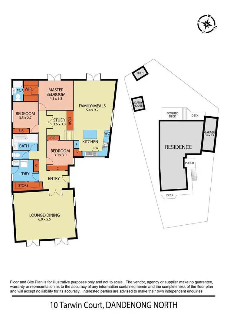 Floorplan of Homely house listing, 10 Tarwin Court, Dandenong North VIC 3175