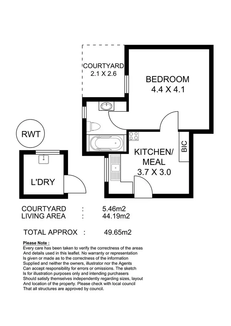 Floorplan of Homely studio listing, 8/20 Mornington Road, Unley SA 5061