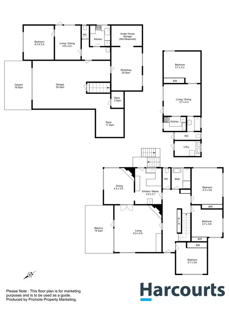 Floorplan of Homely house listing, 15 Corinda Grove, West Moonah TAS 7009