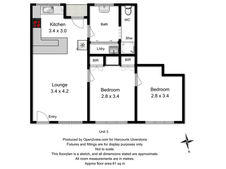 Floorplan of Homely unit listing, 3/22 Deacon Street, Upper Burnie TAS 7320