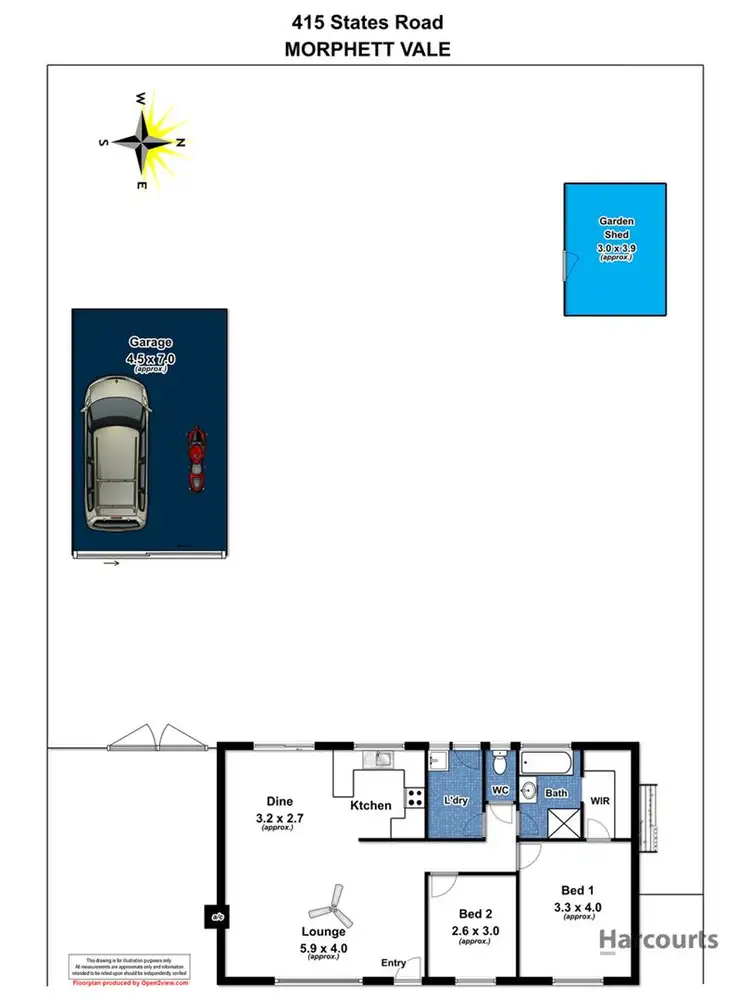 Floorplan of Homely house listing, 415 States Road, Morphett Vale SA 5162