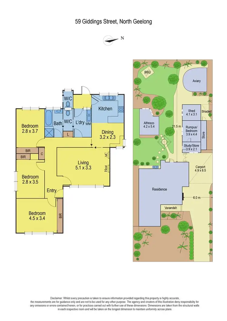 Floorplan of Homely house listing, 59 Giddings Street, North Geelong VIC 3215