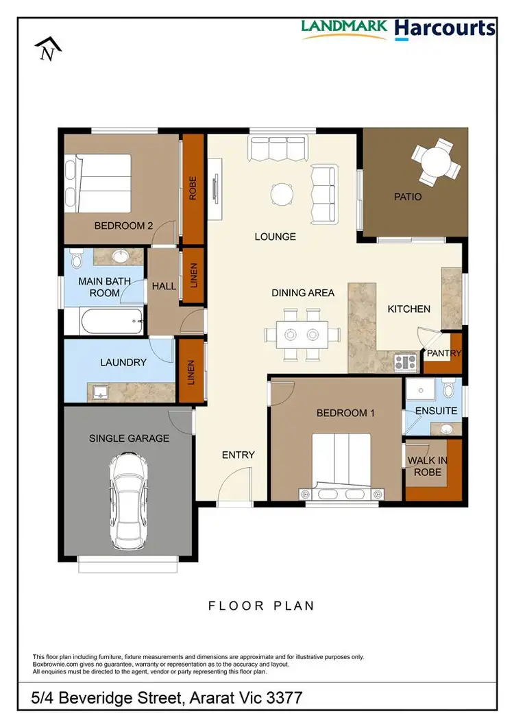Floorplan of Homely townhouse listing, Unit 5 - 4 Beveridge Street, Ararat VIC 3377