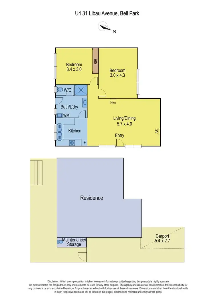 Floorplan of Homely unit listing, 4/31 Libau Avenue, Bell Park VIC 3215