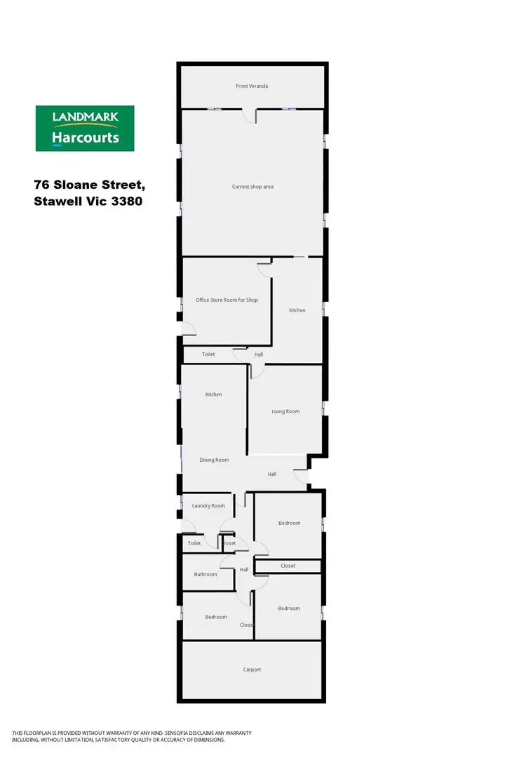Floorplan of Homely house listing, 76 Sloane Street, Stawell VIC 3380