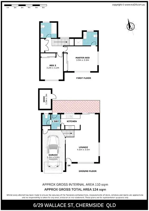 Floorplan of Homely townhouse listing, 6/29 Wallace Street, Chermside QLD 4032