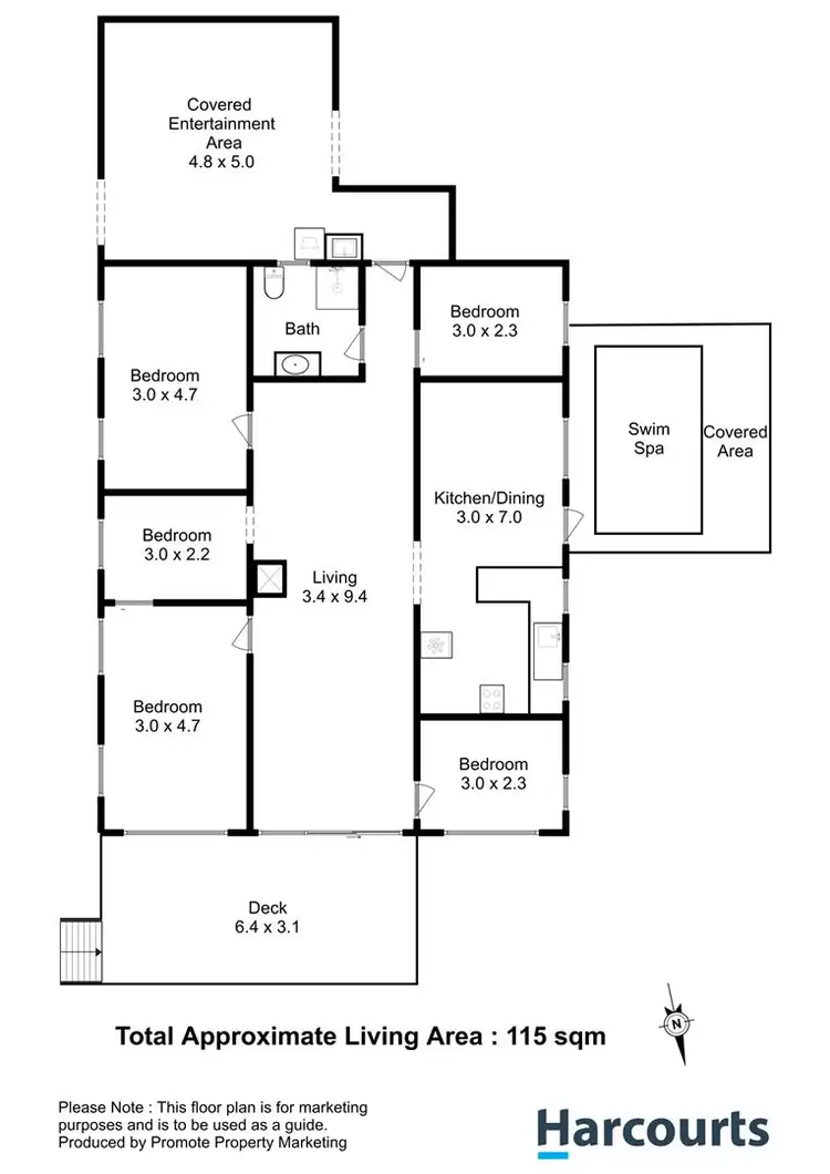 Floorplan of Homely house listing, 51 Free Street, White Beach TAS 7184