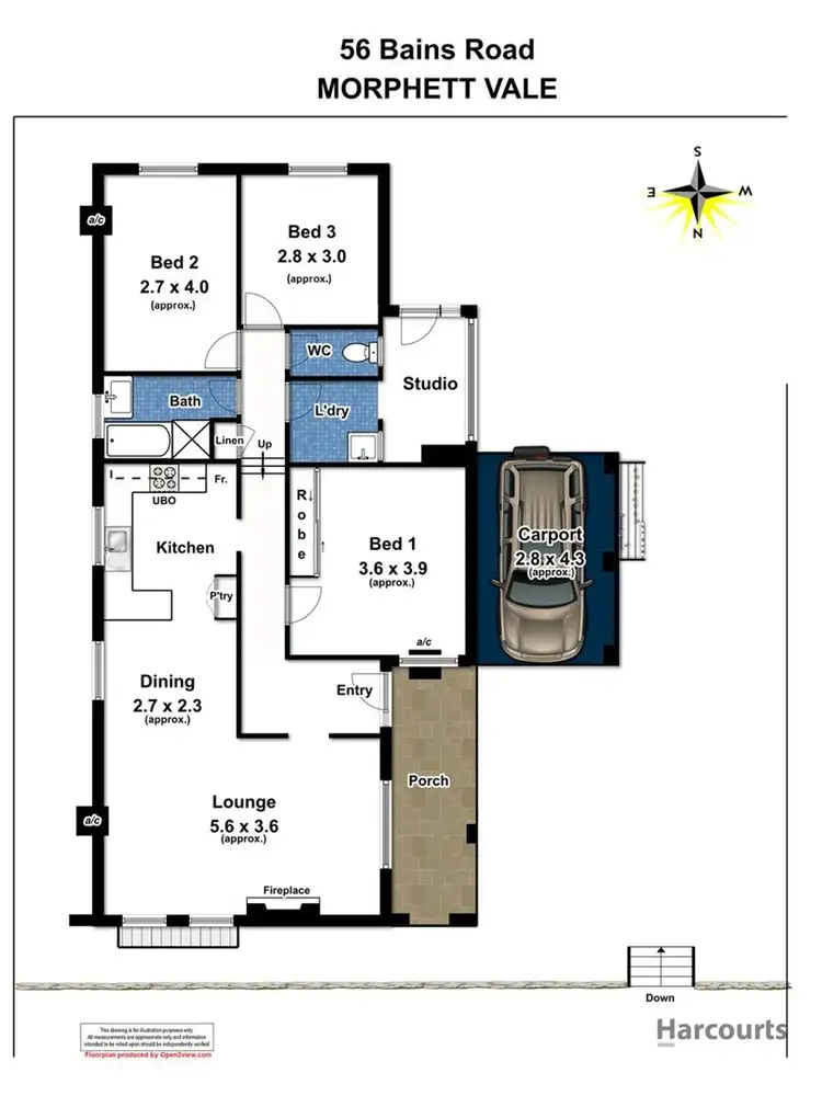 Floorplan of Homely house listing, 56 Bains Road, Morphett Vale SA 5162