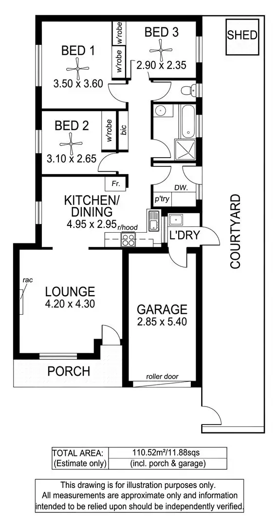 Floorplan of Homely unit listing, 8/20 Hartland Avenue, Black Forest SA 5035