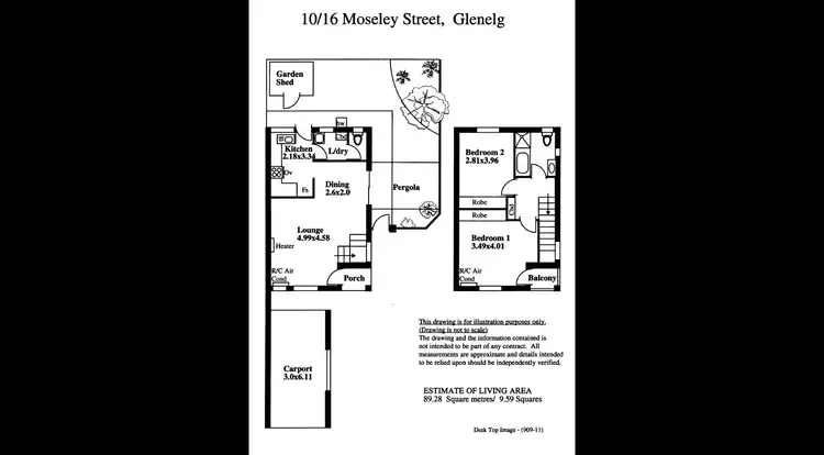 Floorplan of Homely townhouse listing, 10/16 Moseley Street, Glenelg SA 5045