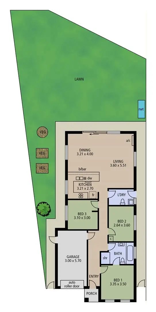 Floorplan of Homely house listing, 34B Hagen Crescent, Hackham West SA 5163
