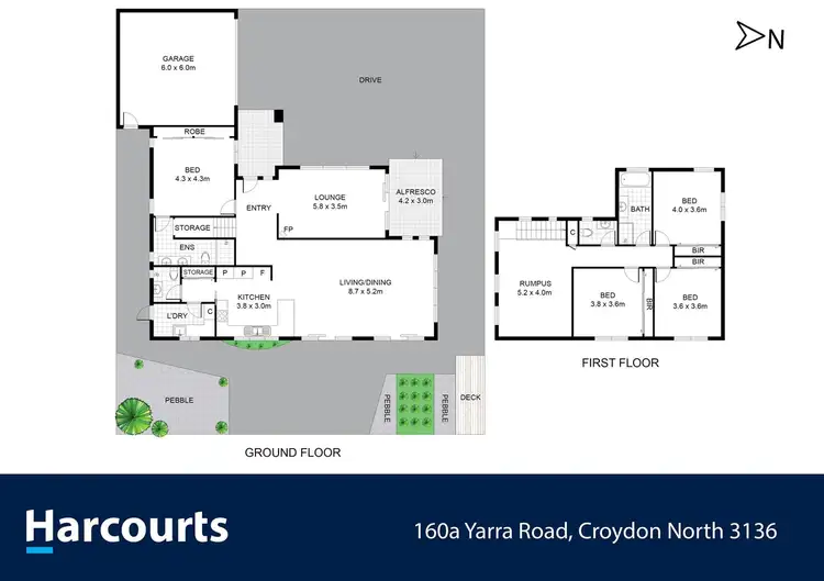 Floorplan of Homely house listing, 160A Yarra Road, Croydon North VIC 3136