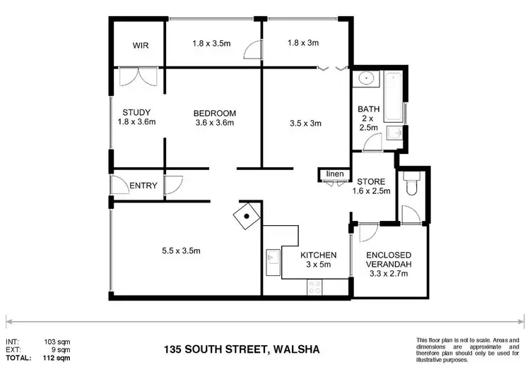 Floorplan of Homely house listing, 13S South St, Walcha NSW 2354