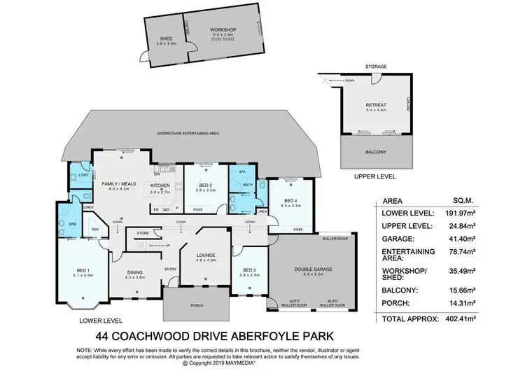 Floorplan of Homely house listing, 44 Coachwood Drive, Aberfoyle Park SA 5159