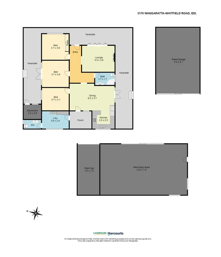 Floorplan of Homely rural property listing, 3170 Wangaratta-Whitfield Road, Edi VIC 3678