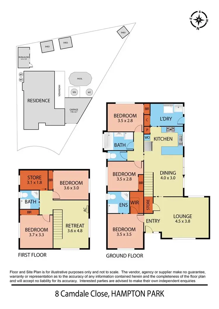 Floorplan of Homely house listing, 8 camdale close, Hampton Park VIC 3976