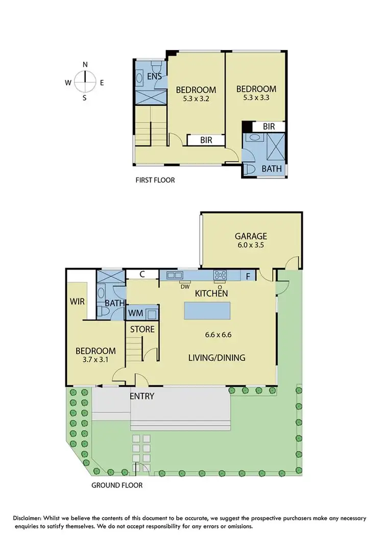 Floorplan of Homely townhouse listing, 393B South Road, Brighton East VIC 3187