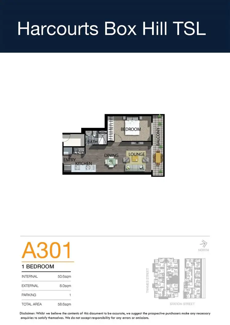 Floorplan of Homely apartment listing, 301/761 Station Street, Box Hill North VIC 3129