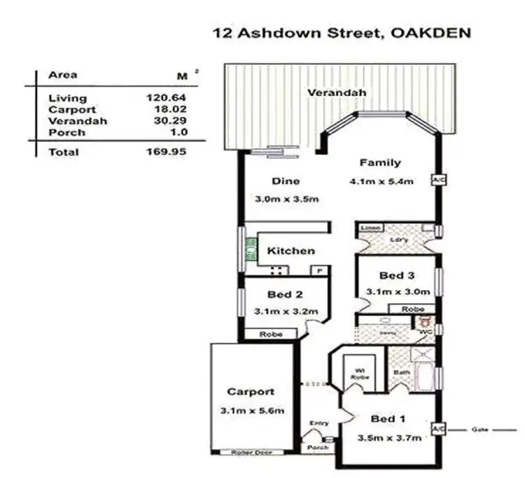 Floorplan of Homely house listing, 12 Ashdown Street, Oakden SA 5086