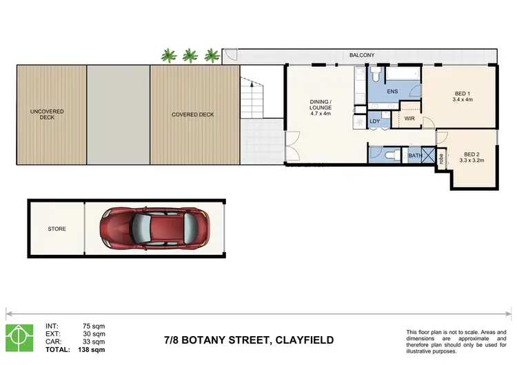 Floorplan of Homely apartment listing, 7/8 Botany St, Clayfield QLD 4011