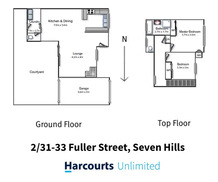 Floorplan of Homely townhouse listing, 2/31-33 Fuller Street, Seven Hills NSW 2147