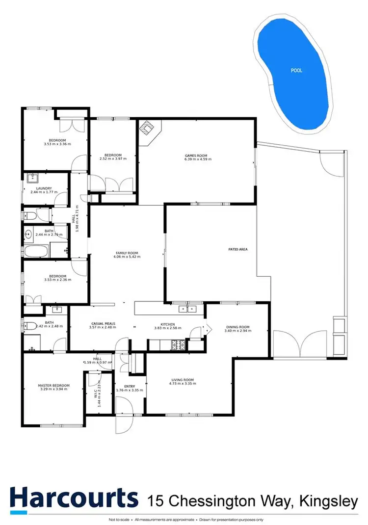 Floorplan of Homely house listing, 15 Chessington Way, Kingsley WA 6026
