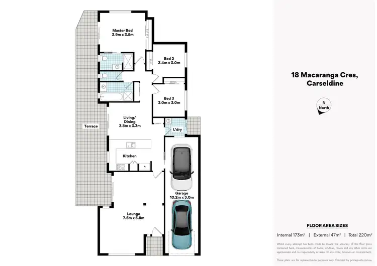 Floorplan of Homely house listing, 18 Macaranga Crescent, Carseldine QLD 4034