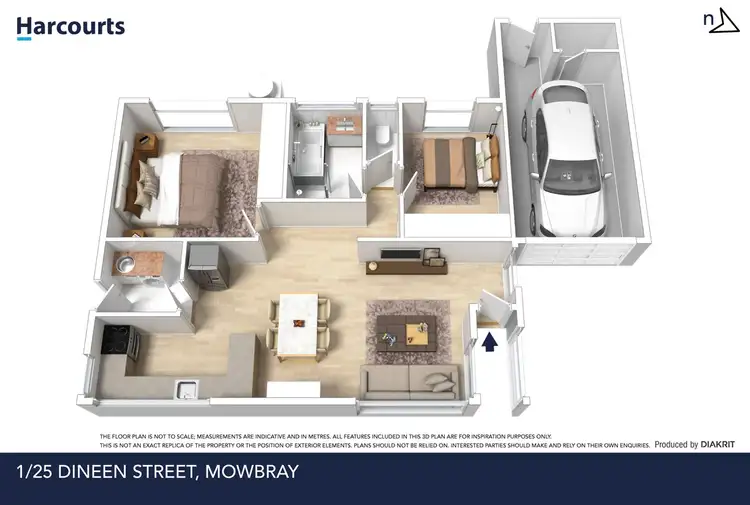 Floorplan of Homely unit listing, 1/25 Dineen Street, Mowbray TAS 7248