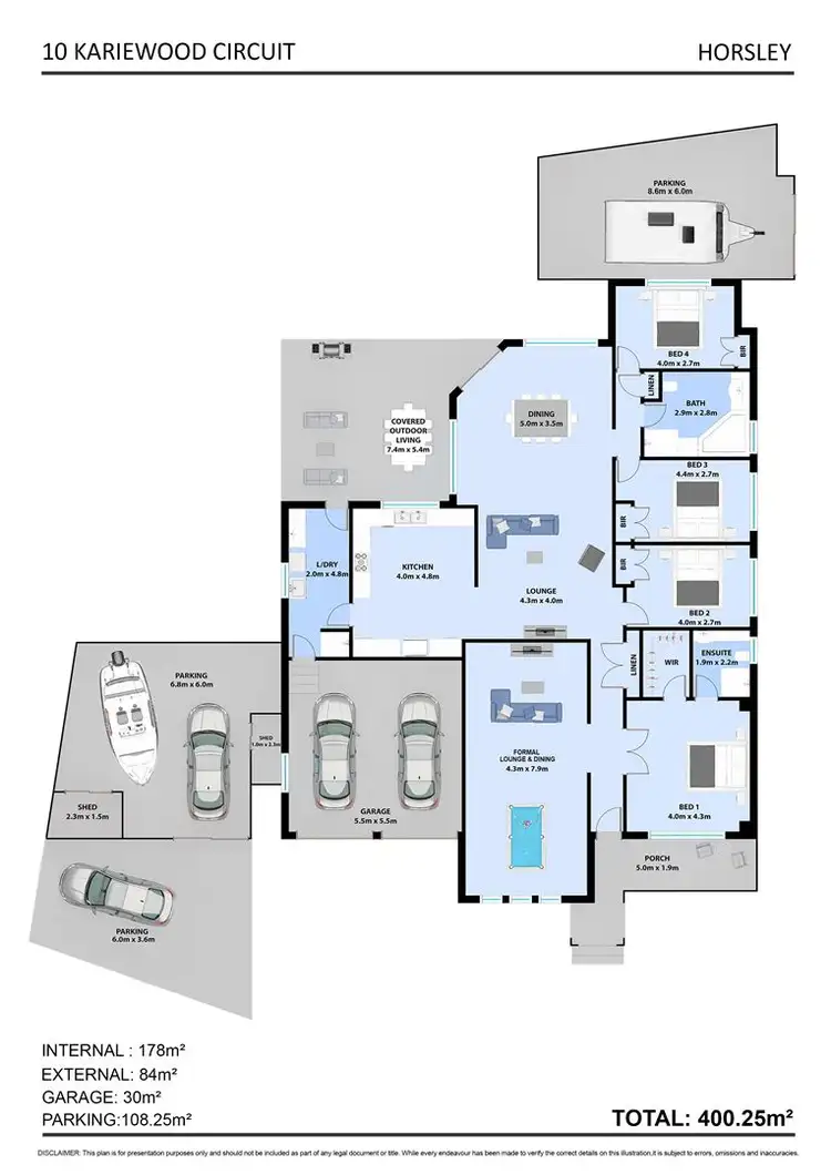 Floorplan of Homely house listing, 10 Kariewood Circuit, Horsley NSW 2530