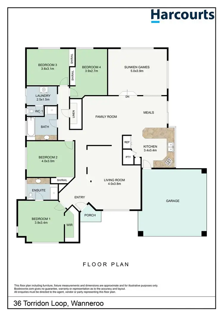 Floorplan of Homely house listing, 36 Torridon Loop, Wanneroo WA 6065
