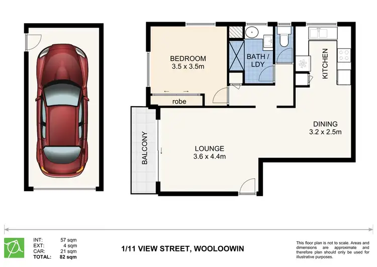Floorplan of Homely unit listing, 1/11 View Street, Wooloowin QLD 4030