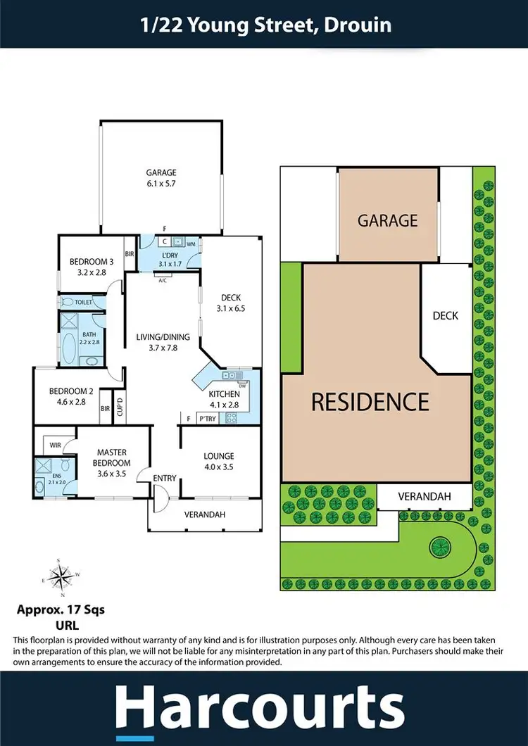Floorplan of Homely unit listing, 1/22 Young Street, Drouin VIC 3818