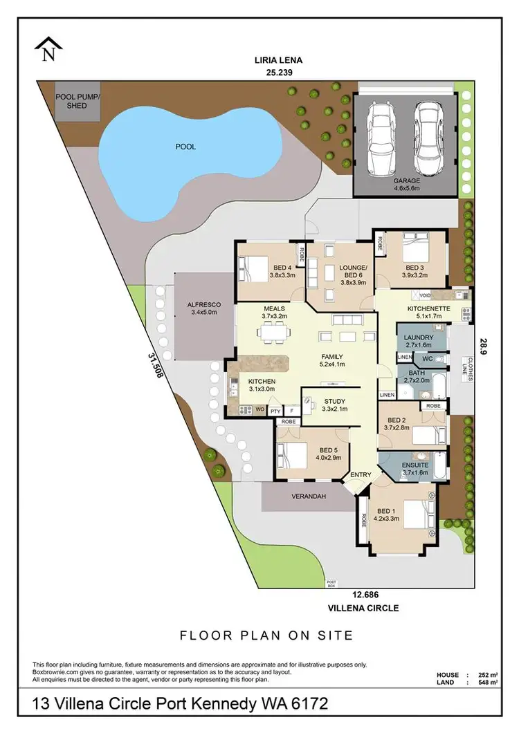 Floorplan of Homely house listing, 13 Villena Circle, Port Kennedy WA 6172