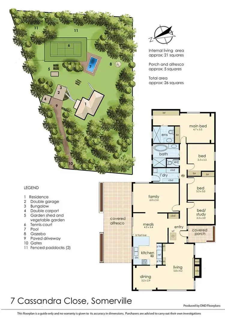 Floorplan of Homely rural property listing, 7 Cassandra Close, Somerville VIC 3912