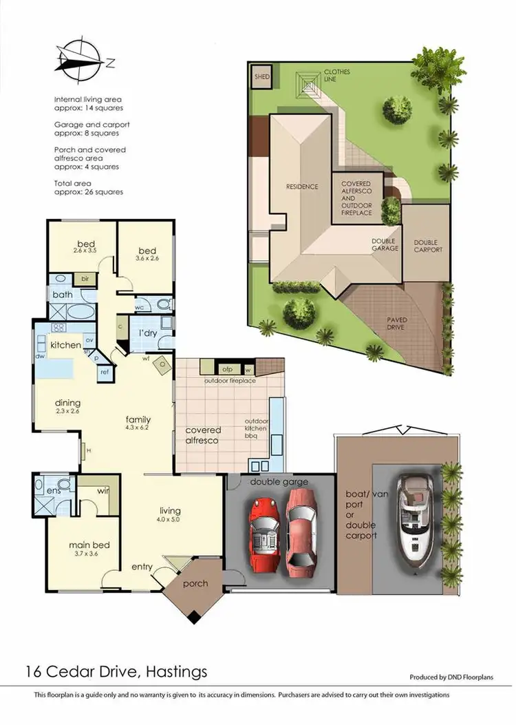 Floorplan of Homely house listing, 16 Cedar Drive, Hastings VIC 3915