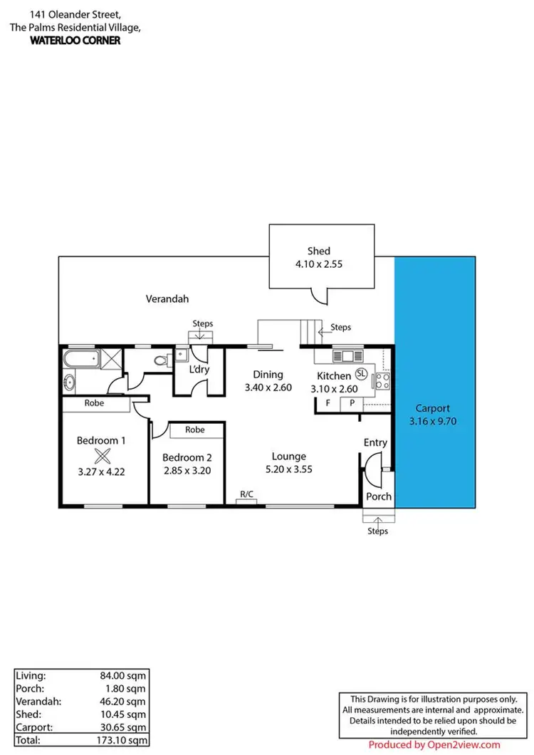 Floorplan of Homely retirement listing, 141/61 Supple Road, Waterloo Corner SA 5110