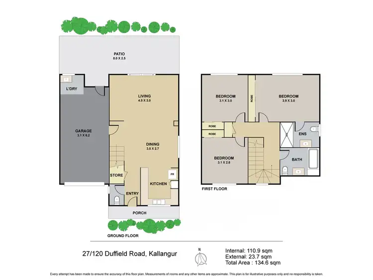 Floorplan of Homely townhouse listing, 27/120 Duffield Road, Kallangur QLD 4503