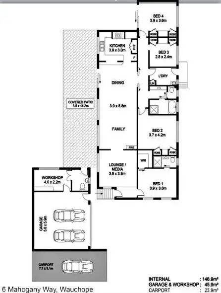 Floorplan of Homely house listing, 6 Mahogany Way, Wauchope NSW 2446