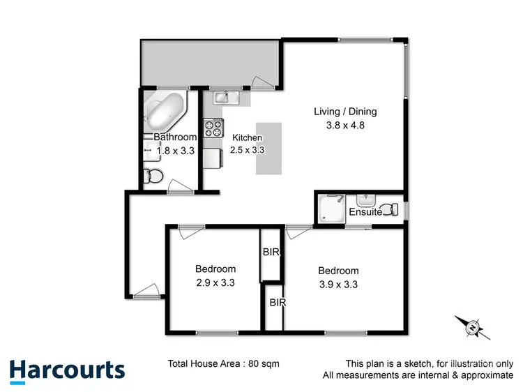 Floorplan of Homely unit listing, 1/29 William Street, West Hobart TAS 7000