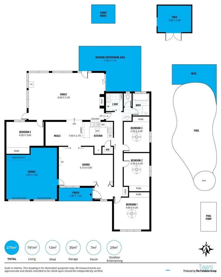 Floorplan of Homely house listing, 4 Hams Road, Flagstaff Hill SA 5159