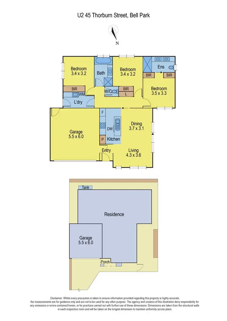 Floorplan of Homely unit listing, 2/45 Thorburn Street, Bell Park VIC 3215